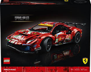 Конструктор Лего LEGO Technic Ferrari 488 GTE AF Corse No51 1677 деталей