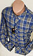 Сорочка чоловіча кашемір Rieppa vd-0042 сіра приталені з довгим рукавом в клітку Туреччина XL, фото 5