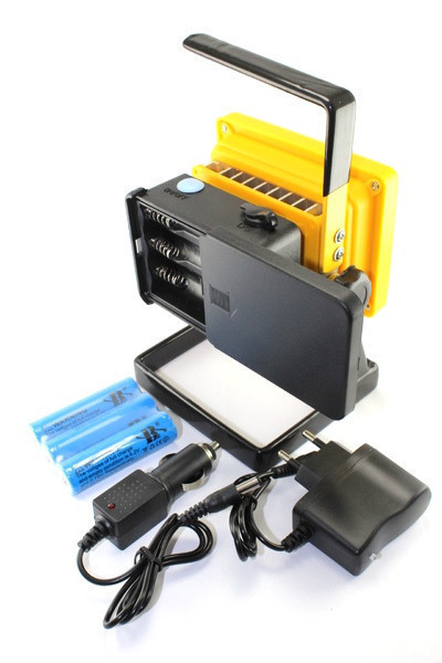 Светодиодный прожектор переносной с аккумулятором и полицейской мигалкой на подставке 30W №204 - фото 9 - id-p1274355861
