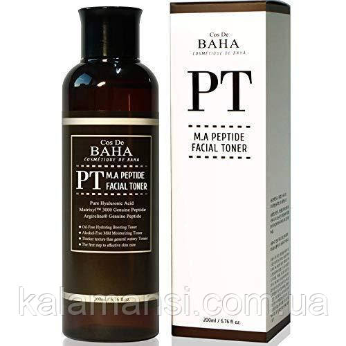 Пептидний тонер із матриксилом і аргіреліном Cos De BAHA M.A PT Peptide Facial Toner 200 мл
