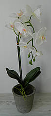 Декоративна штучна орхідея в горщику H55см