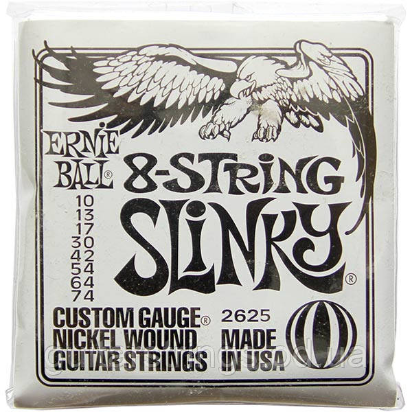Струны Ernie Ball 2625 8-String Slinky Custom Gauge 10-74