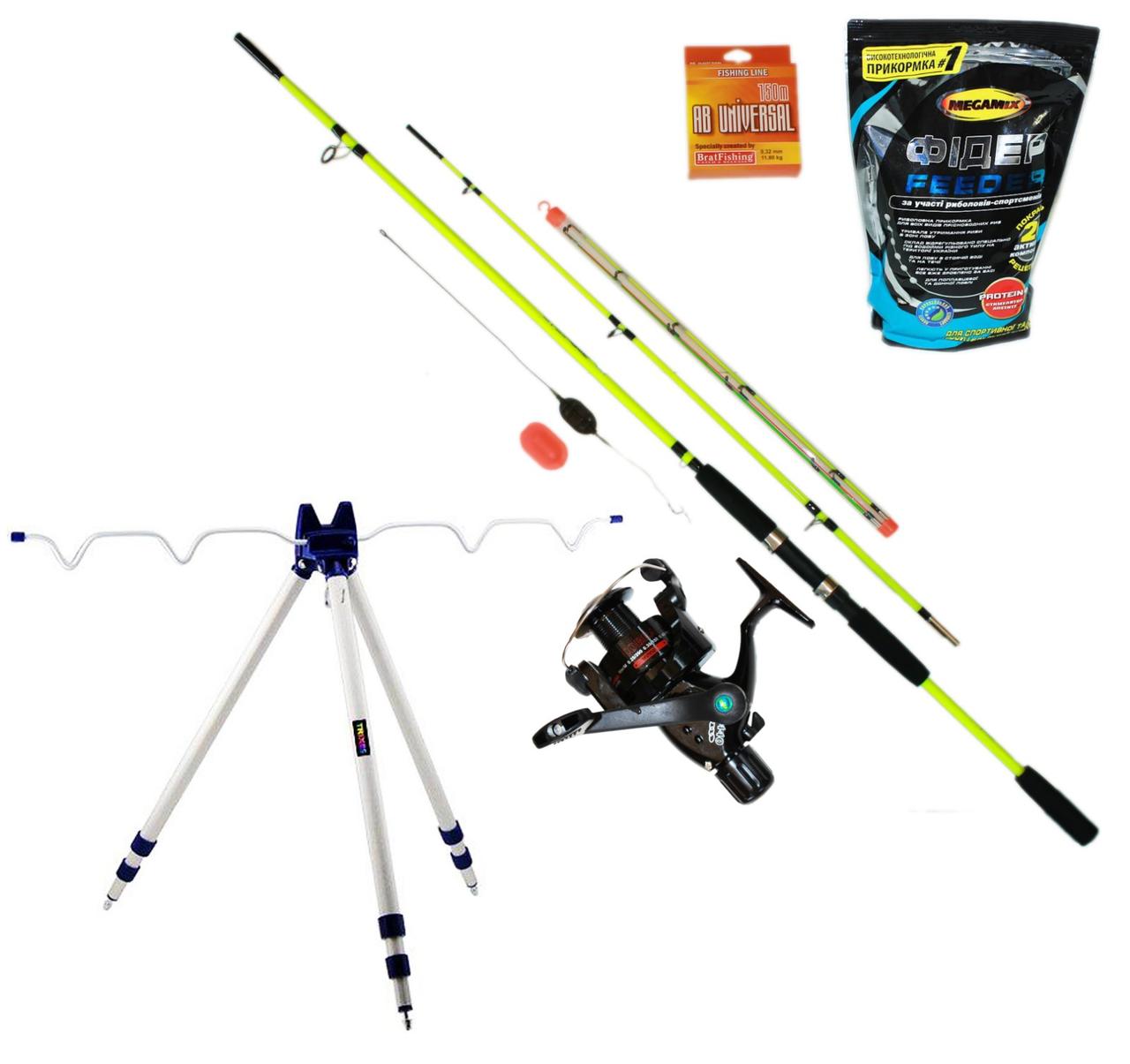 Фідерний набір Croсиdile 2.1 м. + підставка род-под, фото 1