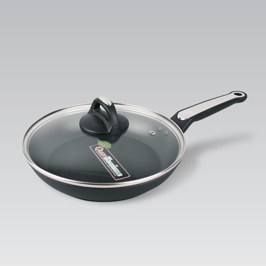 Сковорода антипригарна з кришкою Maestro 24 см MR-1207-24 алюмінієва для всіх плит, фото 1