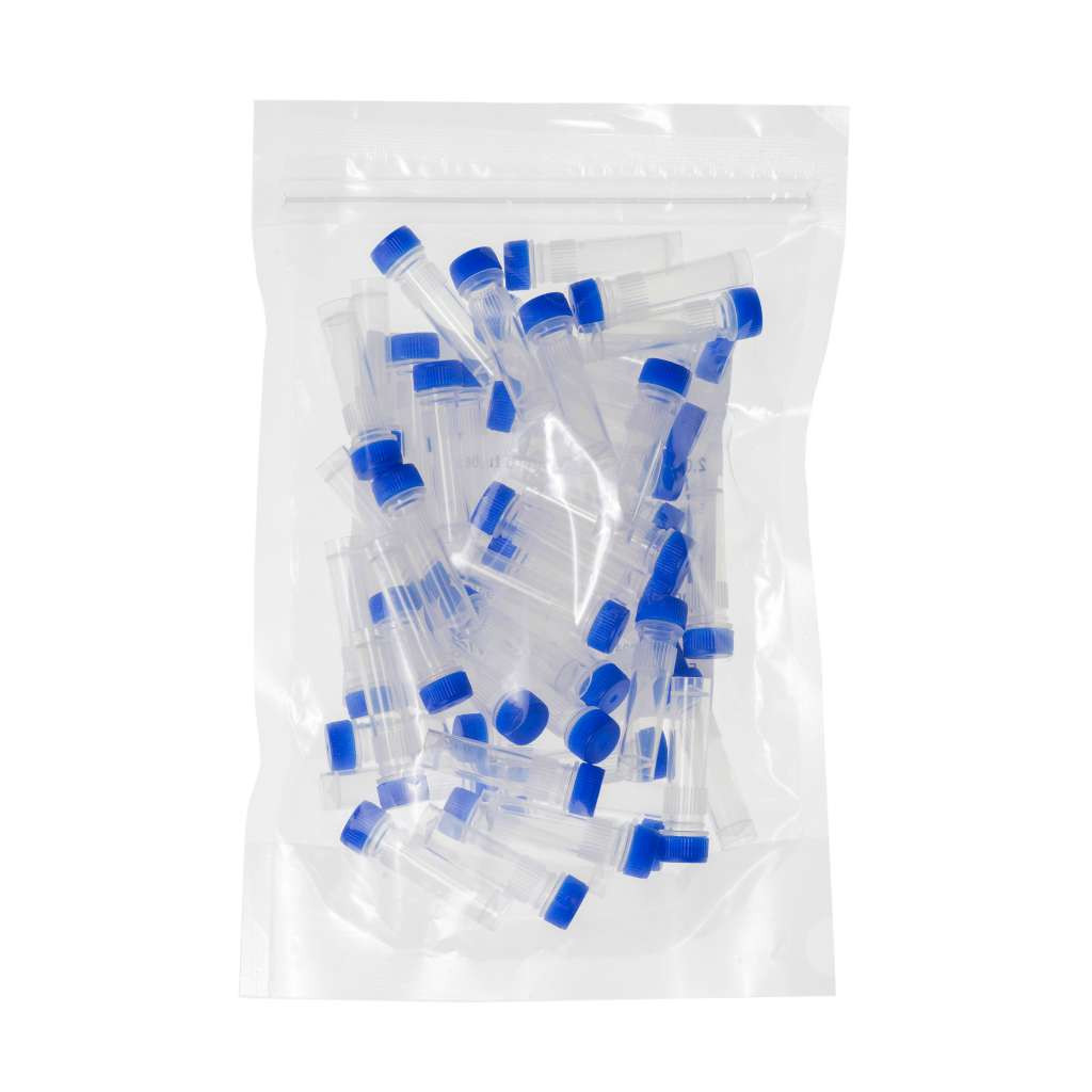 Мікропробірки 2 мл тип Eppendorf зі стійкою базою з гвинтовою кришкою, Стерильні без ДНКаз, РНКаз (50 шт)