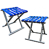 Розкладний стілець без спинки 26*26*26 см MH-3072 синій, фото 2