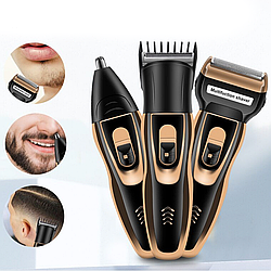 Електробритва Geemy GM 595 / Машинка для стрижки волосся / Акумуляторний тример для бороди та носа