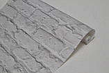 Шпалери вологостійкі на паперовій основі Континент Цегла сірий 0,53х10,05м (2190), фото 5