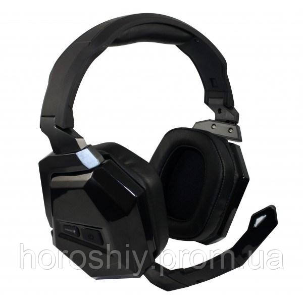 Навушники геймерскі з наголів'ям з регулятором гучності Безпровідні ігрові навушники з мікрофоном Чорні