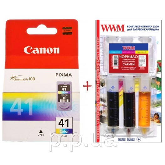 Картридж для Canon PIXMA MP210 Canon 41+WWM Color Set41-inkC ...