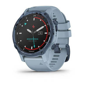 Смарт-годинник Garmin Descent Mk2S мінерально-синій з ремінцем кольору морської піни