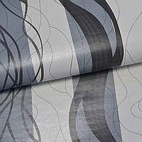 Обои влагостойкие на бумажной основе Charm Стрим Декор 0,53х10,05м серый (140-02)