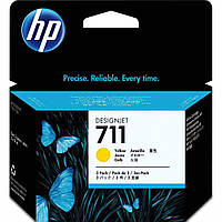 Картридж HP 711 Yellow 3-Pack (CZ136A)