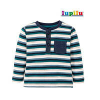 Дитячий реглан-лонгслів для хлопчика в смужку LUPILU® 62-68 зріст