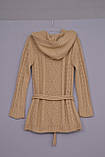 Кофта для дівчинки на ґудзиках Л-295 зріст 152 бежева, фото 2