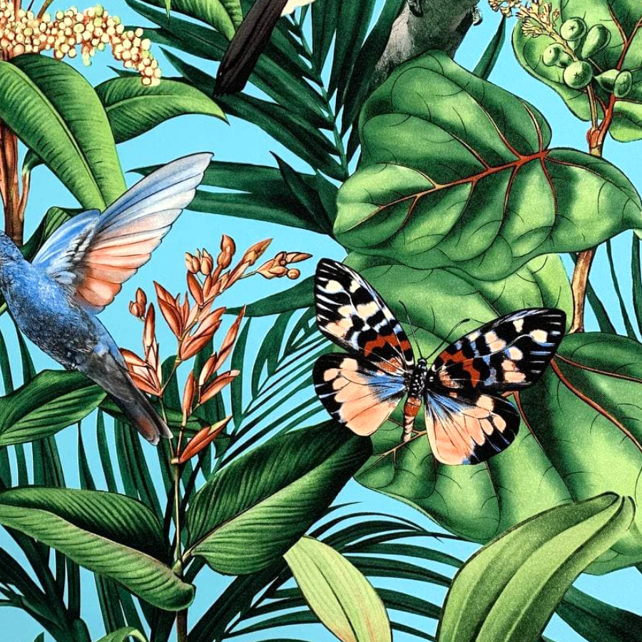 Шпалери вінілові на флізеліновій основі Erismann Paradisio 2 зелений 0,53 х 10,05 м (10121-18)
