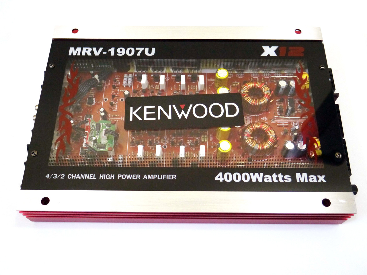 Автомобильный усилитель звука Kenwood MRV-1907U + USB 4000Вт 4х канальный Прозрачный корпус