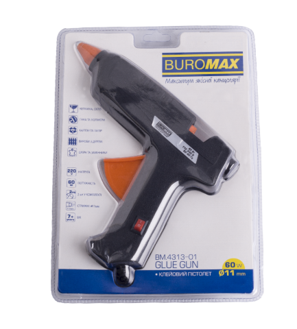 Клейовий пістолет (Ф-11, 11мм, 60 w) BuroMAX BM4313-01