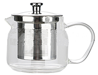 Чайник для заварки чая 800 мл Edenberg EB-19032 Чайник заварник стеклянный с нержавеющим ситом