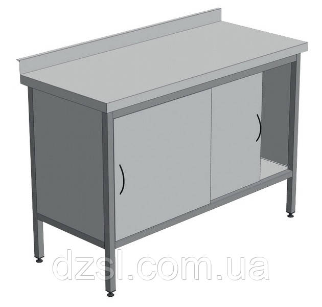 Стіл-тумба з розсувними дверима СПДВК (з полицею) ЕТАЛОН 1100 х 800 (мм)