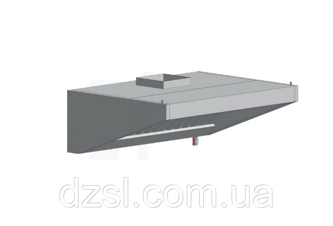 Парасолька пристінна з освітленням ДВВП (AISI 430) 1500 х 1500 х 450 (мм), фото 1
