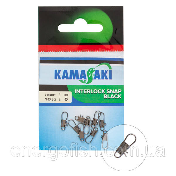 Карабін Kamasaki INTERLOCK SNAP №1 10шт, фото 1