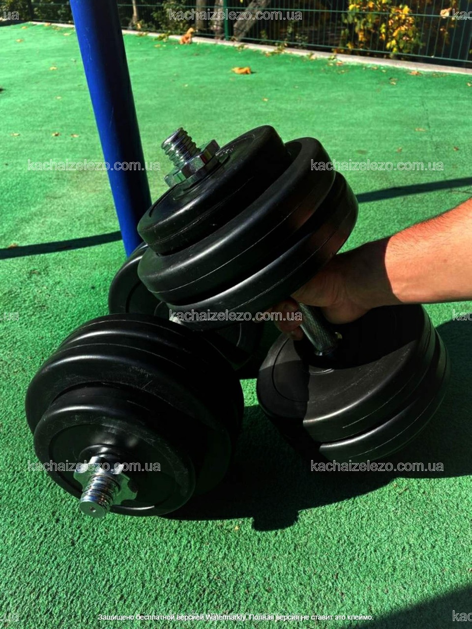 Гантелі набірні 2 по 15 кг з ABS покриттям хром грифи Гантелі, гирі, штанги і диски бітумні