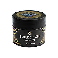 Моделюючий гель для нарощування нігтів F.O.X Builder Gel Clear One Step, 15 мл