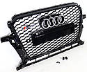 Решітка радіатора Audi Q5 2012-2015 стиль RSQ5 Black, фото 4