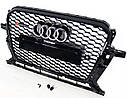 Решітка радіатора Audi Q5 2012-2015 стиль RSQ5 Black, фото 3