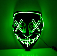 Аксесуар для вечірки Neon LED Mask (світлодіодна маска) Колір: lightgreen