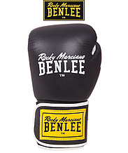 Боксерські рукавички Benlee TOUGH 16oz, шкіра, чорні