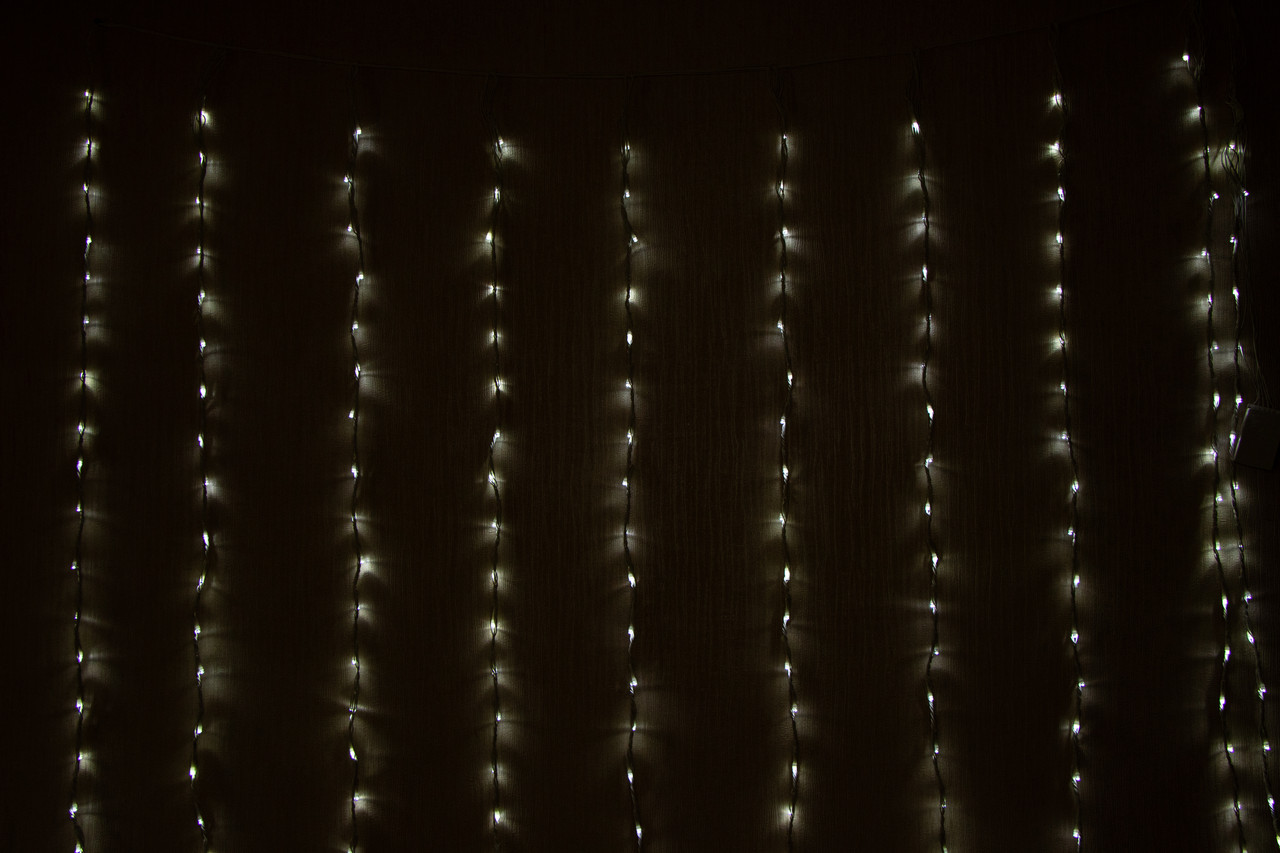 Світлодіодна новорічна гірлянда завісу Дощ 240Л біла, LED (650163), фото 1