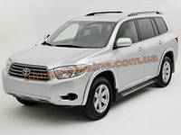 Бічні пороги оригінал в Lined стилі на Toyota Highlander 2010-14