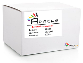 Фотопапір глянцевий 10x15 APACHE, 180г, 1000 аркушів (AP-180G/1000A6)