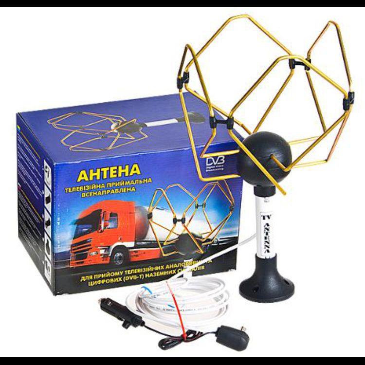 Автомобильная телевизионная антенна АТВ-3А КОРОНА TV/FM Vector 12/24V ...
