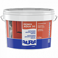 Эмаль акриловая Aura Luxpro Remix Aqua 30 (белая), 2.5 л