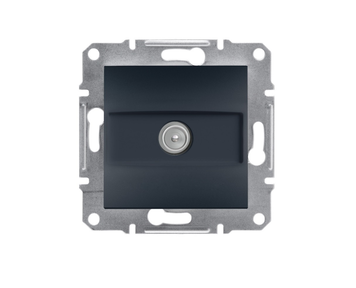 Asfora розетка ТВ прохідна 4dB антрацит Schneider Electric, EPH3200271, фото 1