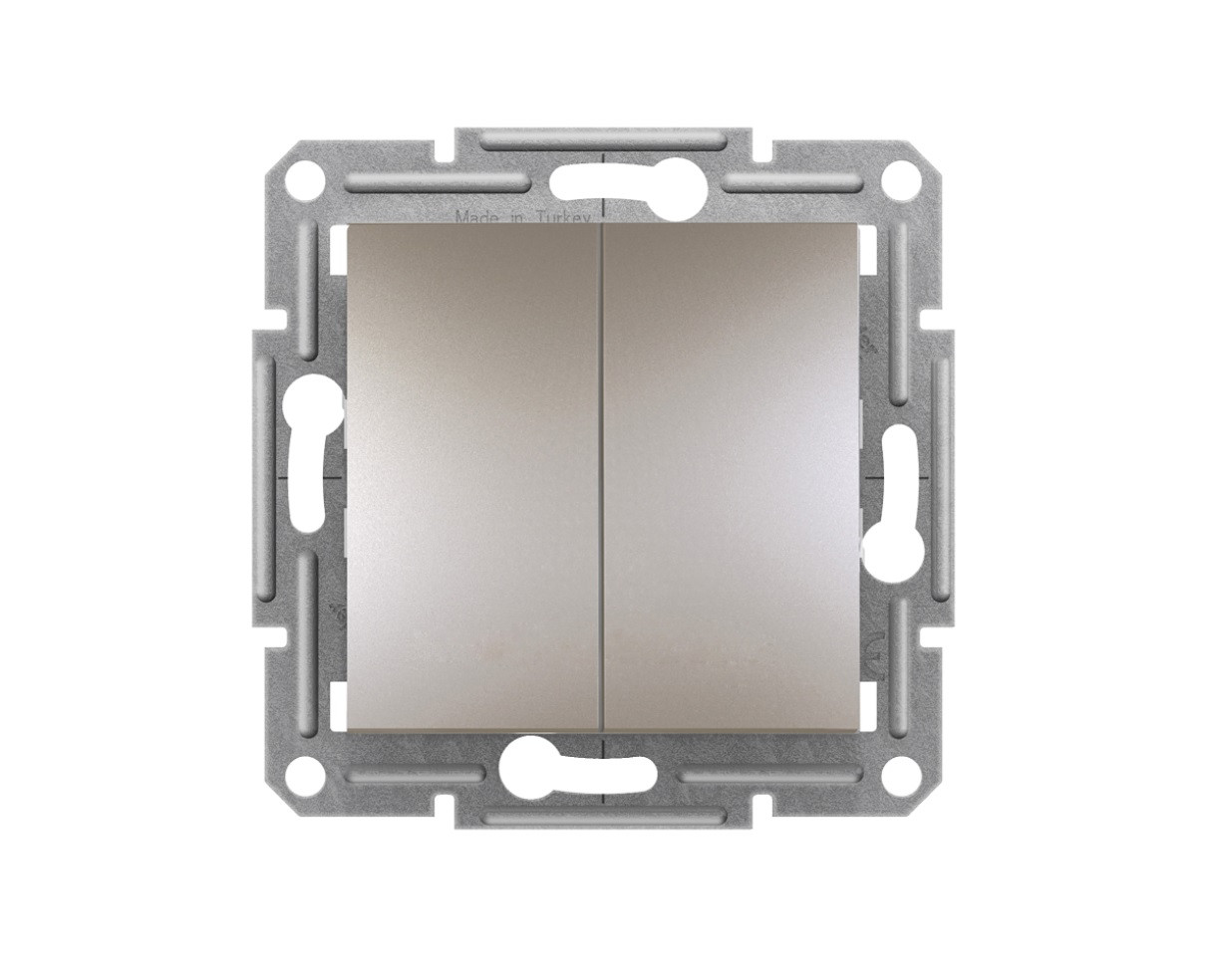 Asfora вимикач 2-клавішний бронза Schneider Electric, EPH0300169, фото 1