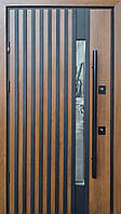 Двері вхідні металеві вуличні Страж Пруф / STRAJ PROOF RIO -Z LOFT склопакет Дуб золотий  970х2040Ліві/Праві