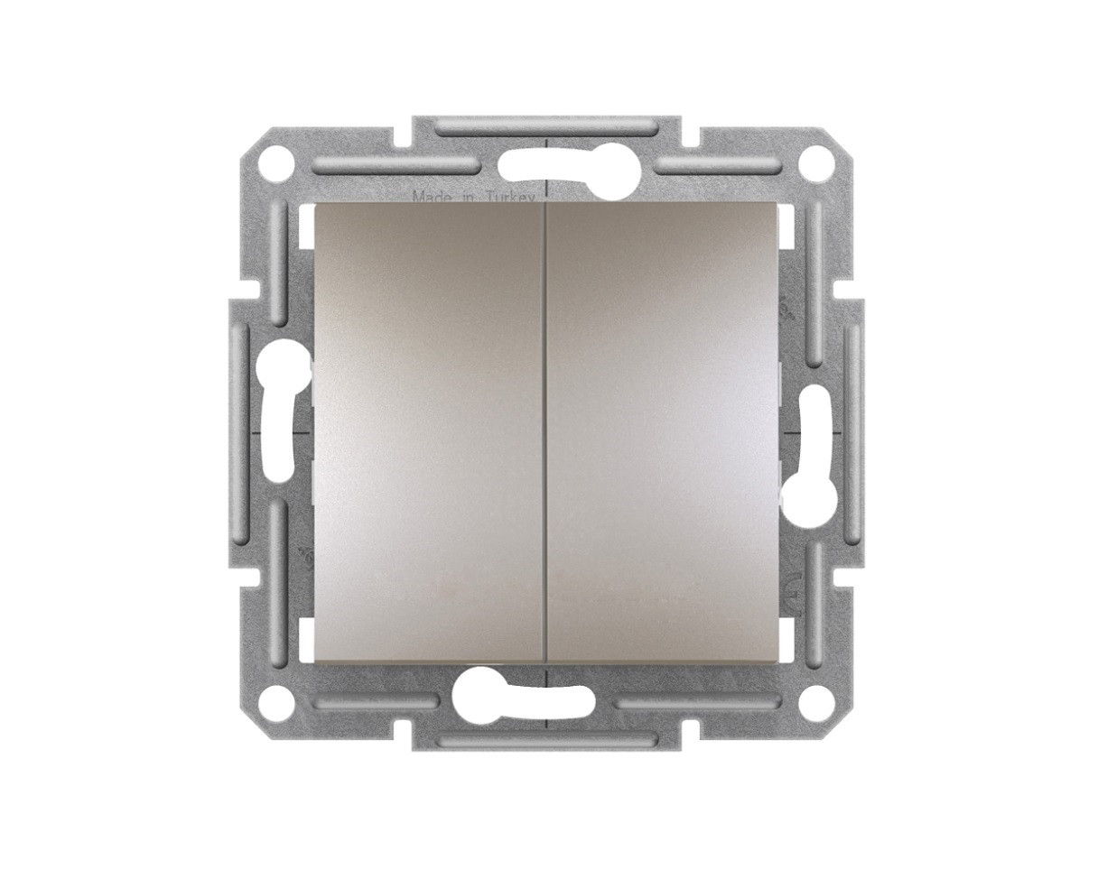 Asfora вимикач 2-клавішний прохідний бронза Schneider Electric, EPH0600169, фото 1