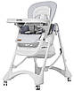 Стільчик для годування для дитини зі складною конструкцією ременями і регулюваннями Сірий BABY TILLY Bistro, фото 2