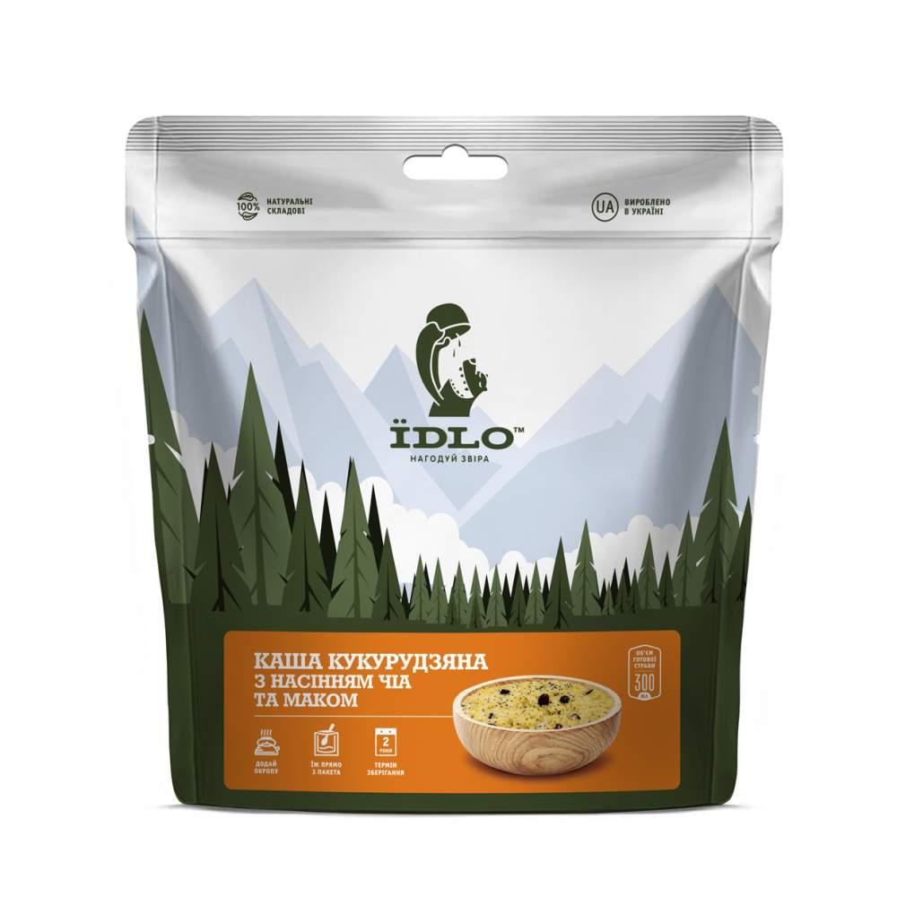 IIDLO Сублімована їжа (Каша кукурудзяна з насінням чіа та маком, 100г)