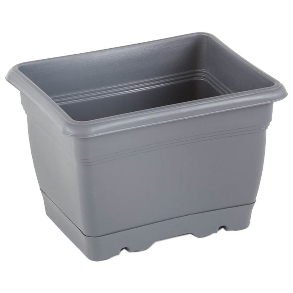 Горщик для квітів балконний Villa 2,75 л антрацитовий, фото 1