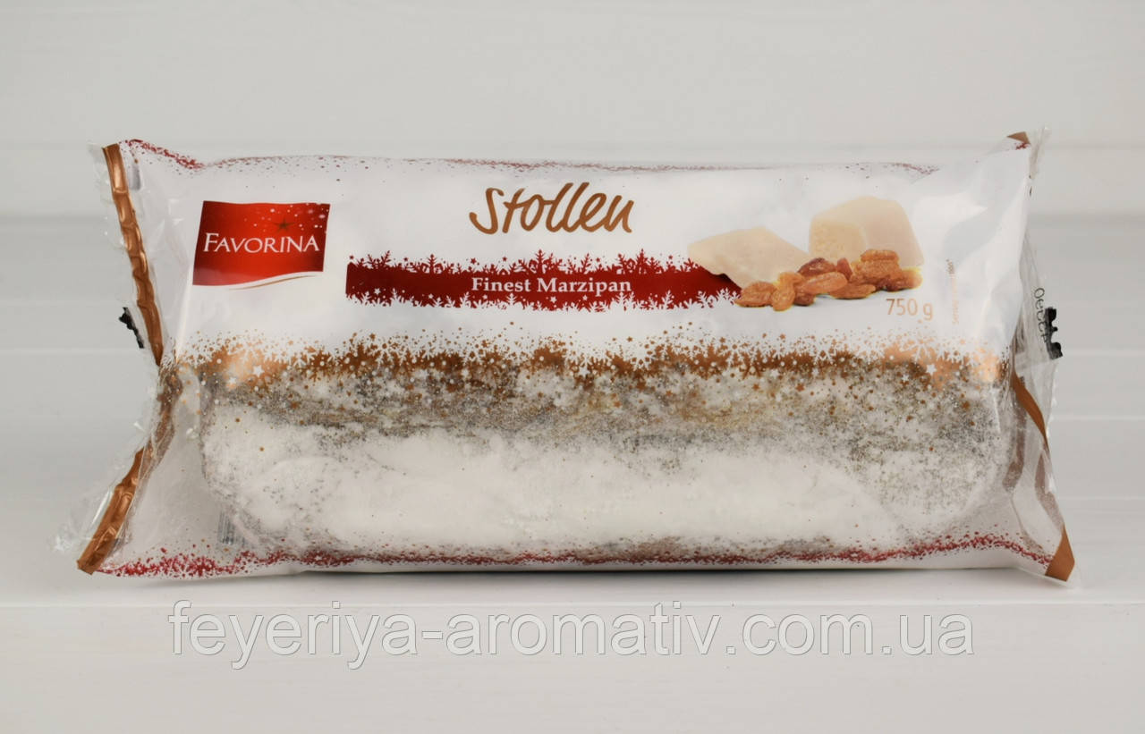 Різдвяний кекс Штолен з марципаном та родзинками Stollen Favorina 750г (Німеччина)