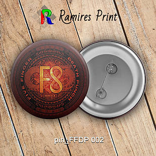 Значок 56 мм рок Five Finger Death Punch 002