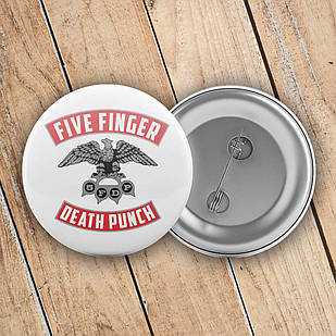 Значок 56 мм рок Five Finger Death Punch 003