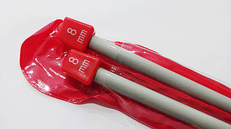 Спиці для в'язання прямі №8 тефлонові 35 см