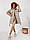 Осіннє жіноче кашемірове пальто з поясом, фото 3