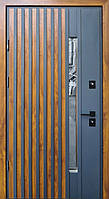 Двері вхідні металеві вуличні Страж Пруф / STRAJ PROOF RIO -Z LOFT ДУБ ТЕМНИЙ 970х2040 Ліве/Праве